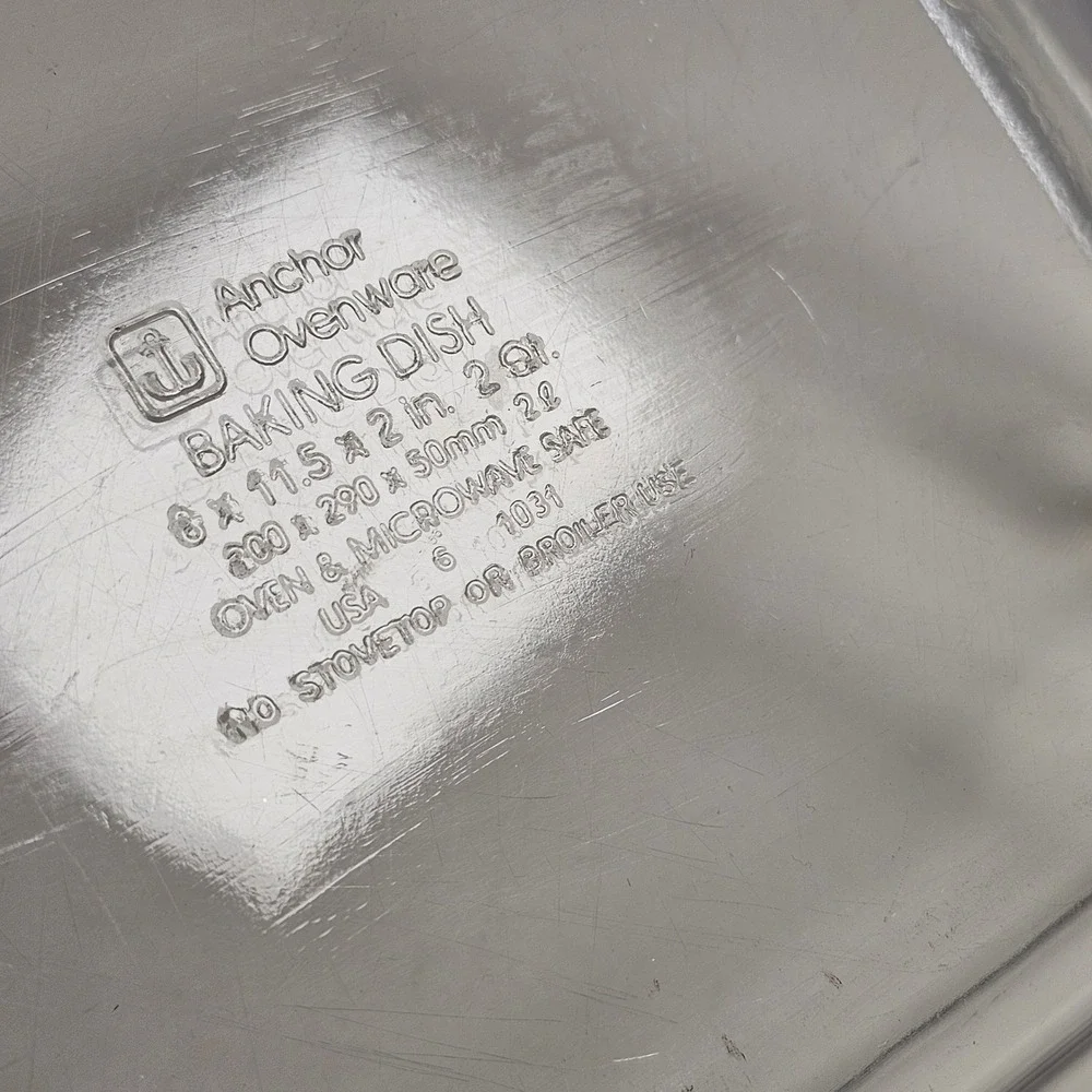 Vintage 1994‎ Anchor Hocking Pillsbury Doughboy Glass Baking Dish  2Qt Roaster
